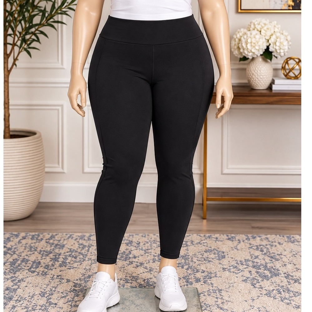 Lane Bryant Womens Leggings LIVI Signature Stretch Black 22/24 Long